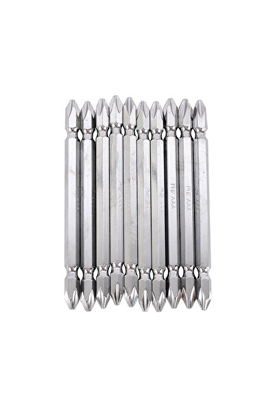 Lawazim Screw Bits Set - 10 Piece 100mm PH2 Double Ended Philips with Hex Shank for Drill & DIY