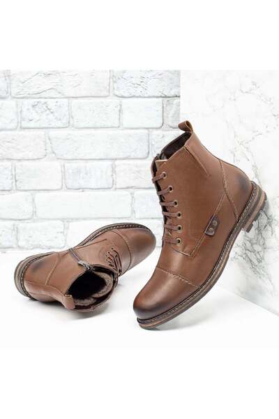 Modlet.ro Men's brown genuine leather boots MOD10570