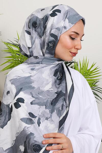 GİYZAMİLA Marbel Bamboo Shawl Black