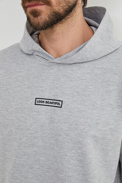 Fulla Moda Φούτερ με κουκούλα με στάμπα με κείμενο Look Beautiful