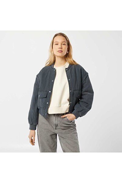 KIABI 2-in-1 quilted jacket with detachable sleeves BLACK