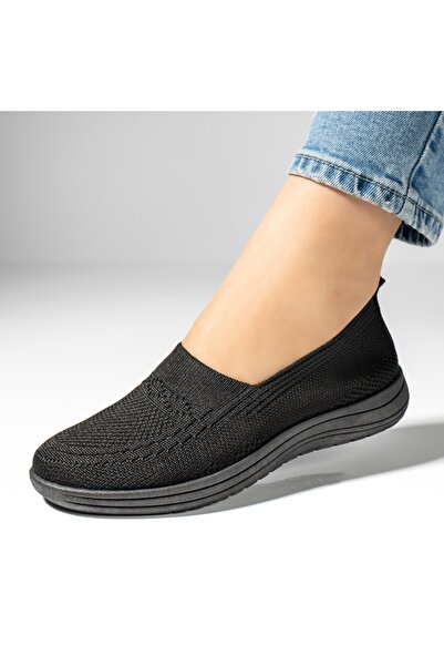 Modlet.ro Women's black low-sole sport espadrilles with perforations MOD13056