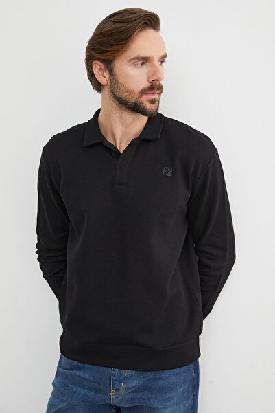 Fulla Moda Kabartma Baskılı Polo Yaka Body