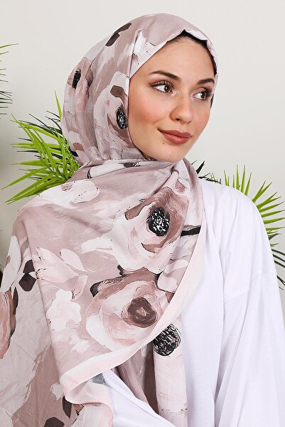 GİYZAMİLA Marbel Bamboo Shawl Powder