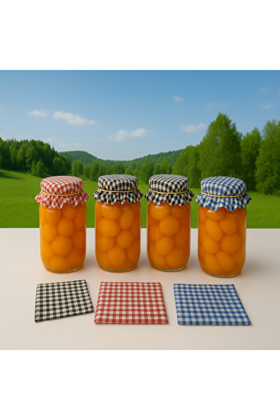 senmasy 30 قطعة من أغطية البرطمانات / ألوان متنوعة ورباط مطاطي ملون