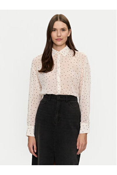 Brave Soul Γυναικείο Πουκάμισο LSH-272DOTTICREA Εκρού