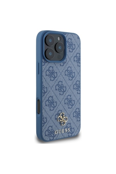 Guess Θήκη για iPhone 16 Pro Max, 4G Small και κλασικό λογότυπο MagSafe, λεπτή προστασία, μπλε