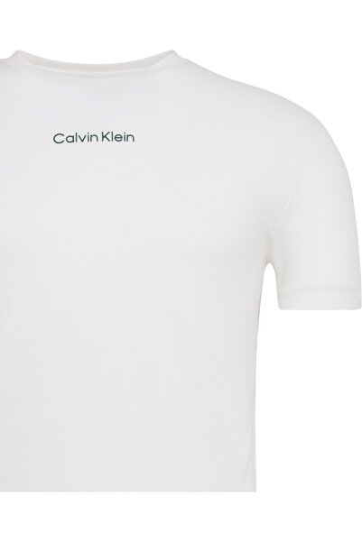 Calvin Klein Men's Brand Logo Organic Cotton Casual White T-Shirt Suitable for Daily Use Lvgmf5K101 100