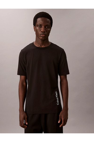 Calvin Klein Erkek Marka Logolu Organik Pamuklu Günlük Kullanıma Uygun Siyah ...