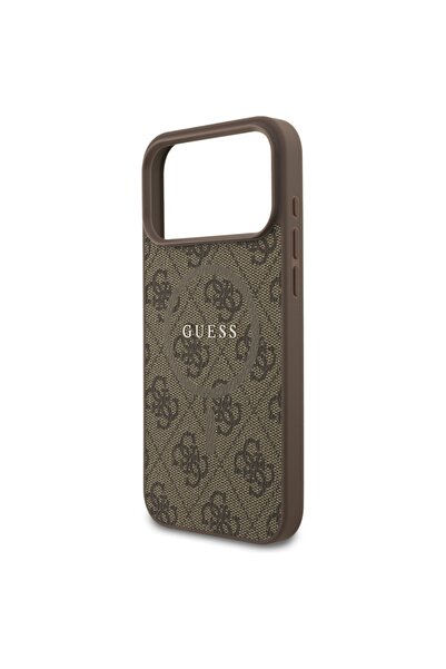 Guess Θήκη για iPhone 17 Pro Max, 4G Ring Classic Logo MagSafe, Καφέ