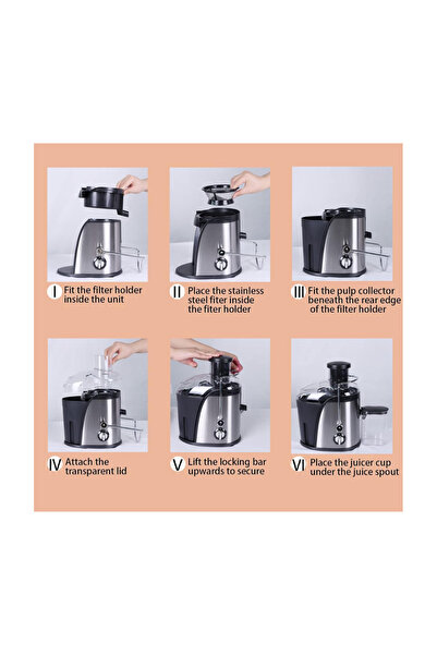 Generic Centrifugal Juicer Extractor – 800W Electric Juicer with 3" Extra Wide Feed Chute, 2 Speed Modes