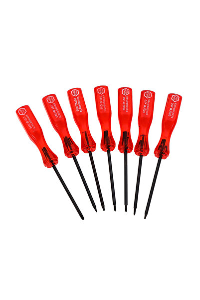 Lawazim Mini Screwdriver Set - 7 Piece Red Precision Philips & Torx for Electronics & Jewelry