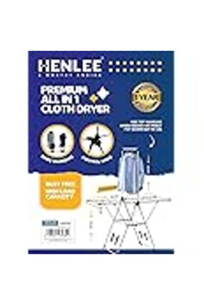 Generic Henlee Cloth Dryer, Iron White and Black, All in One Multifunctional Laundry Dryer, Indoor and Outdo