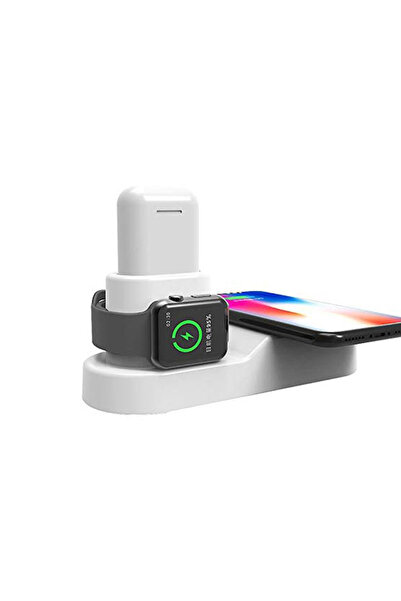 HALAMODO قاعدة شحن لاسلكية 4 في 1 لساعة Apple Watch Series 2/iPhone X/AirPods...