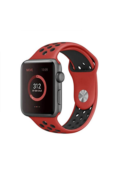 Edman Curea sport din silicon pentru Apple Watch Ultra/SE/9/8/7/6/5/4/3/2/1, 42/44/45/49 mm, S, Roșu/Negru