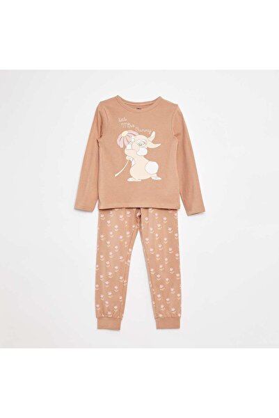 KIABI طقم بيجامة ديزني (تيشيرت وبنطال) - قطعتين - بيج