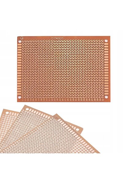 Rosfix Universal THT Prototype Board 70x90 mm | 2.54 mm Pitch | With 4 Holes