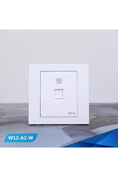 Btm Single telephone jack in white - 10 pieces