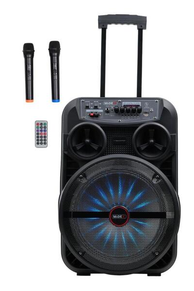 Midex 280 Watt Portatif Taşınabilir Karaoke Eğlence Mikrofonlu Ses Sistemi MXR-280 (Bluetooth Kayıt