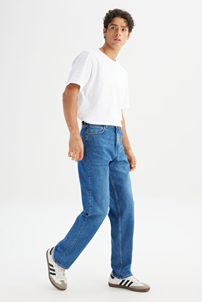 Lee Asher Loose Fit Geniş Kesim Düşük Bel İndigo Denim Jean Pantolon