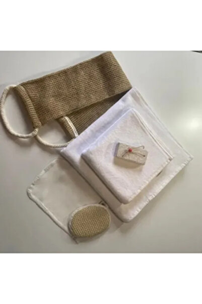 Marsilyan 100% Linen 6-Piece Bathroom Hammam Set