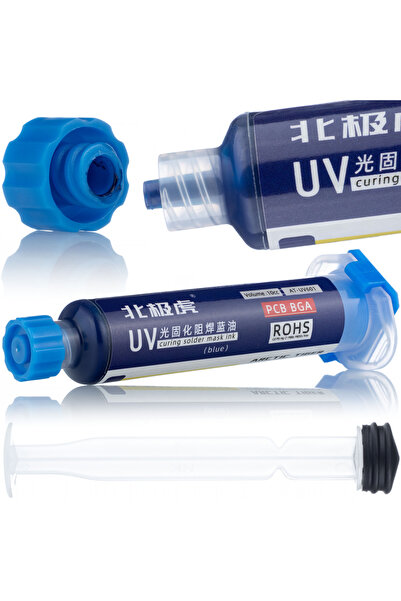 Rosfix Soldermask Albastru UV 10ml | Izolant PCB | Fixare Rapidă cu Lumină