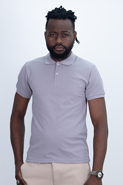 Das Uniform Men's Slim Fit Slim-Fitting Breathable Fabric Polo Neck T-Shirt Taflan