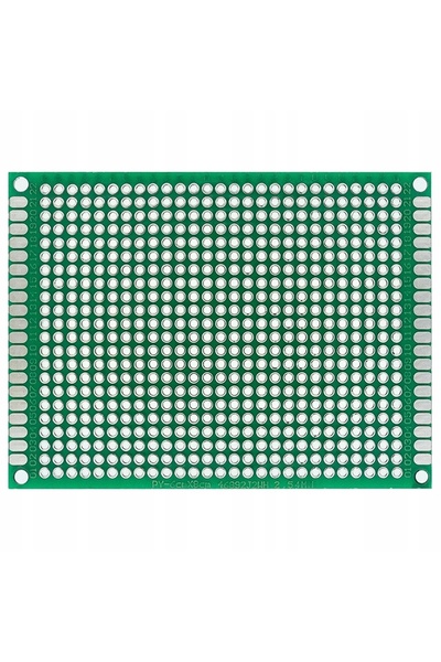 Rosfix Universal Prototype Board 60x80 mm | THT Double Layer | 2.54 mm Pitch