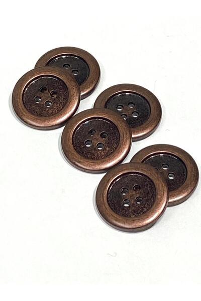 karantuhafiye Κουμπί ιταλικής ζακέτας / Σετ 6 τεμαχίων / 2,3 εκ. / Χάλκινο