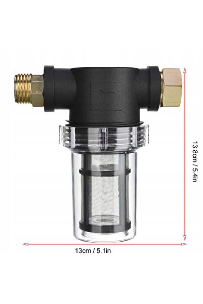 Rosfix Water Filter 3/4" F-M 40 Micron | Metal Screen, 10 Bar, Reusable