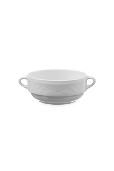 HENDI Bol pentru supă - diametru 120 mm, cu mânere laterale, porțelan alb, ga...