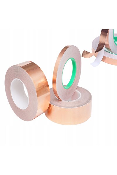 Rosfix Bandă Cupru Conductivă 5mm x 50m | Adeziv Unilateral, Grosime 0,05mm