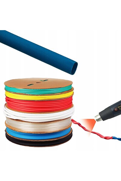 Rosfix Heat Shrink Tube 7mm Blue 1M | Ratio 2:1 | Insulation 1000V