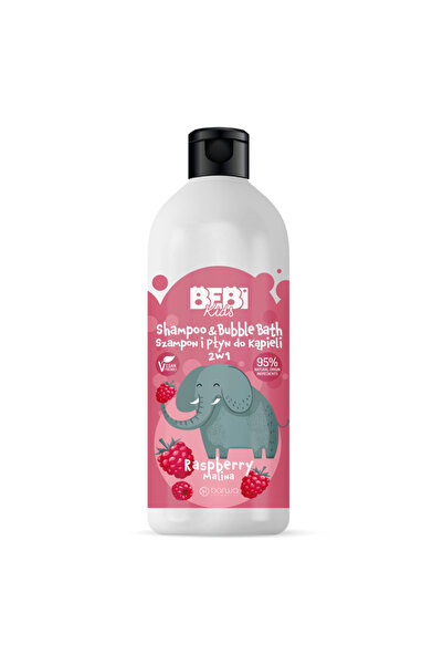 Barwa Cosmetics Sampon si spuma de baie cu zmeura, 2 in 1 pentru copii, Barwa...