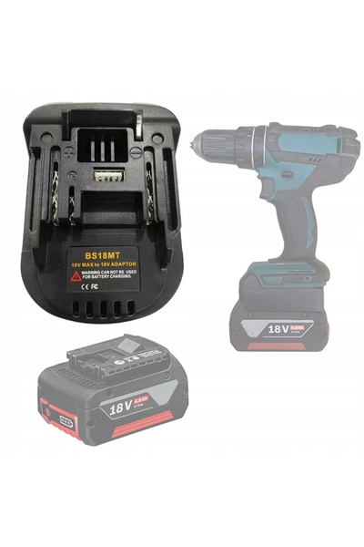 Rosfix Adaptor Baterie Bosch 18V la Makita 18V | Compatibil cu Makita LXT