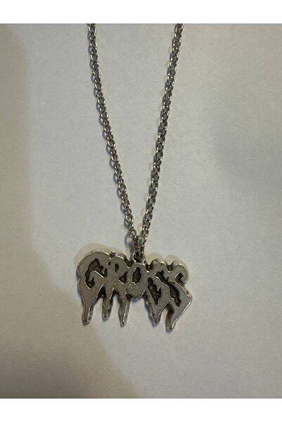 Yuchicly قلادة جروس واكتدجد بانك للنساء والرجال - لون رمادي بديل