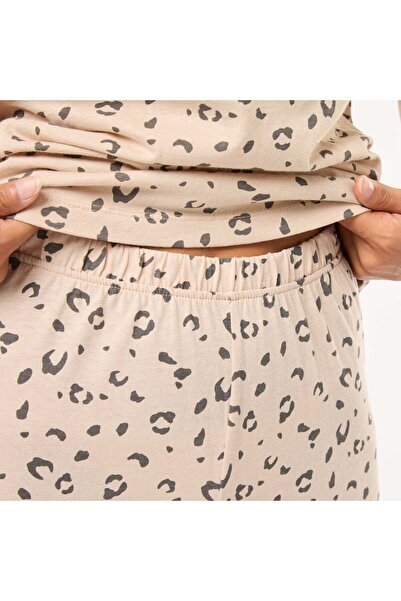 KIABI T-shirt + Pants Pajama Set - 2 pieces BROWN