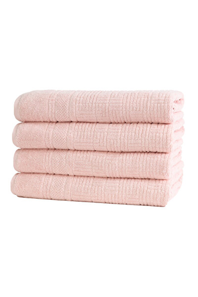 TEOHOMELİNENS منشفة حمام جاكار رباعية، 70×140 سم، نمط هندسي أنيق، 20/ رينج كا...