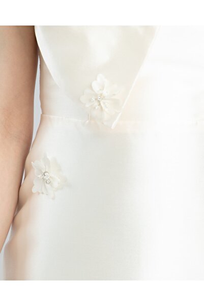 NATASHA Fashion Mikado dress, elegant white.