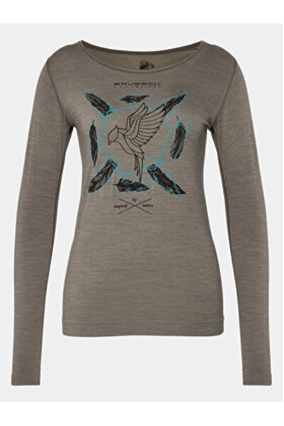 Brubeck Γυναικείο τεχνικό μπλουζάκι LS1415W γκρι