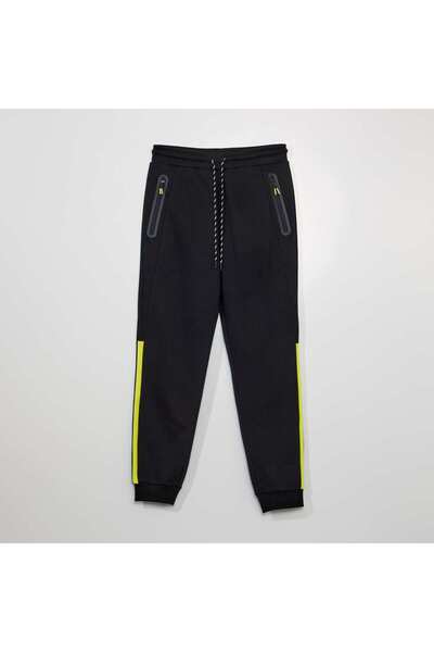 KIABI PiquÃ© knit joggers black