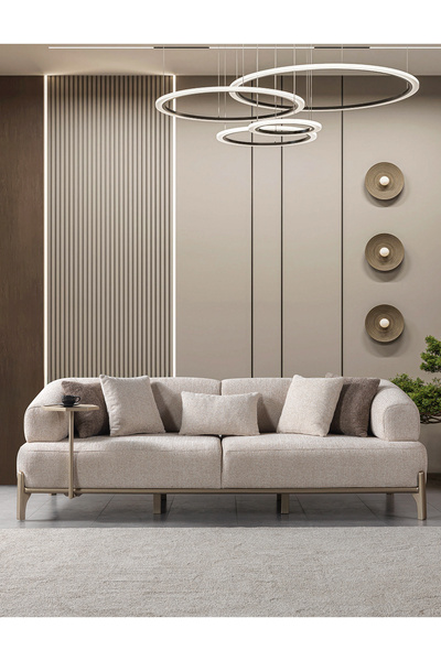 Eymense Zümrüt Sehpa Modüllü Üçlü Koltuk