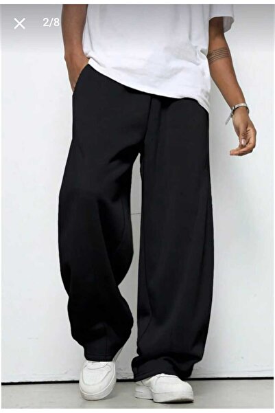 Genel Markalar EŞOFMAN ALTI 2(ADET) Siyah Gri Battal Büyük Beden Spor Giyim Kaliteli Bol Kesim Esnek Rahat Kumaş