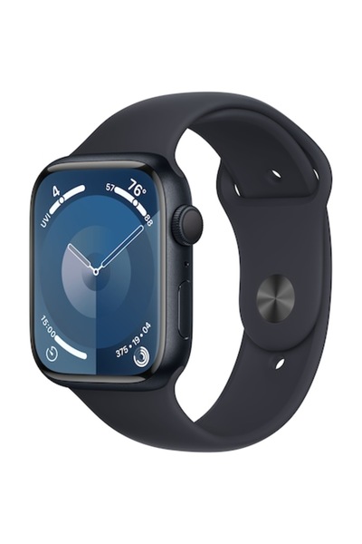 Apple Watch 9, GPS, Midnight Aluminium Case 45mm, Midnight Sport Band - S/M