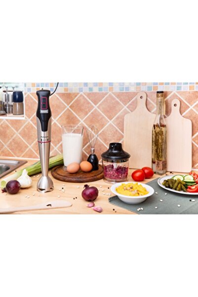 ROHNSON Vertical mixer with accessories 1200W, stainless steel blades, chopper 500ml, R598