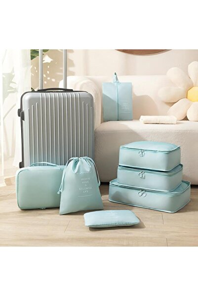 fun zone 7-piece Luggage Storage Bag Set Laundry Bag Compression Storage Shoe...