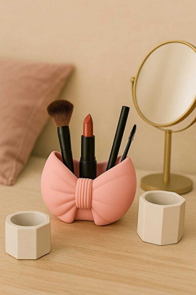 Genel Markalar 3'lü El Yapımı Dekoratif Saksı Handmade Taş Tozu Fiyonk Tasarı...