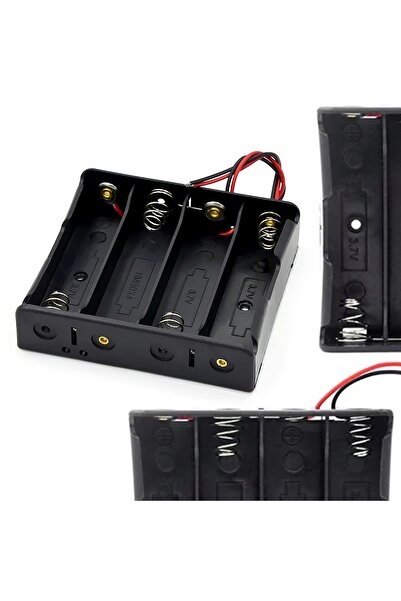 Rosfix Suport Baterii 4x18650 în Serie | Cu Cablu 100mm | Tip Deschis