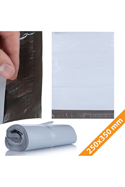 Rosfix Courier Envelopes Set 250×350 mm 100 Pcs | LDPE White, 50µm, Self-adhe...