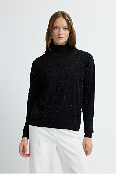 adL İncili Simli Triko Kazak